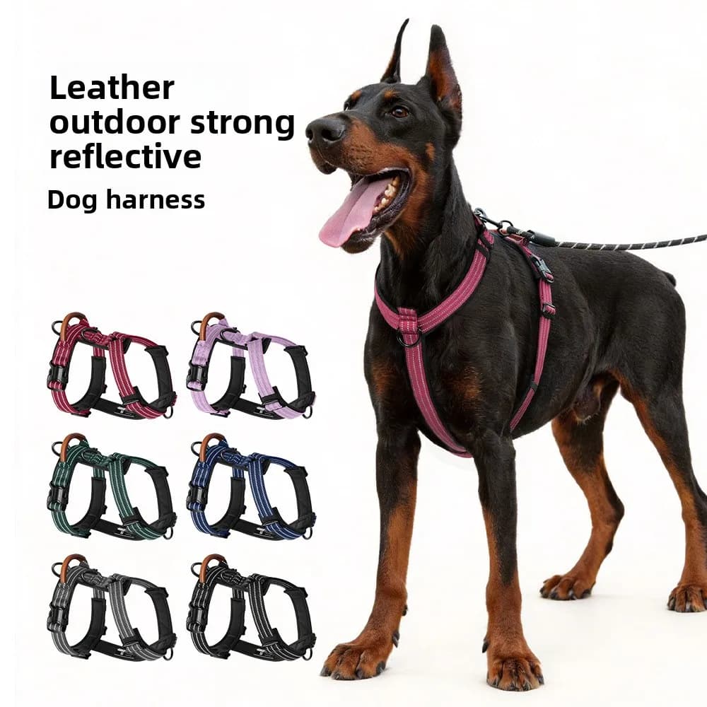 Cortical Outdoor Strong Reflective Dog Chest Strap Dog Body Engineering Streamlined Design Soft and Comfortable Anti-strangle