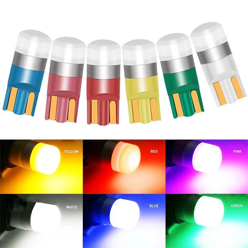 1X covered diffuser 350LM T10 W5W LED Car Hose Lights Reading Lamp Accessories For Dome Door Lights For Vehicles Pure White Car 6000K