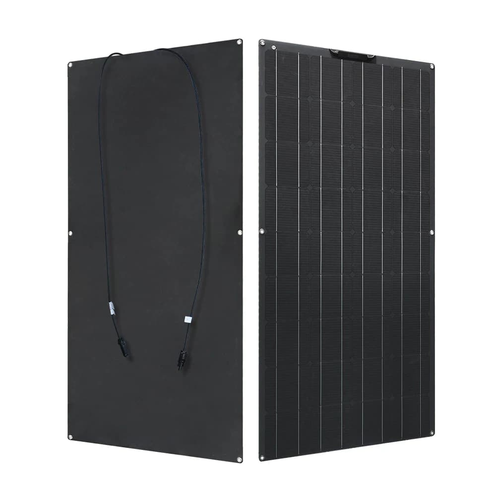 Pannello solare flessibile monocristallino in silicio da 430W per roulotte e camper, design senza cornice completamente nero