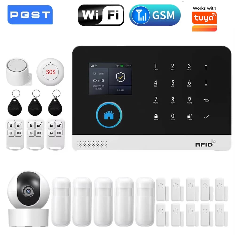 Tuya Sistema di allarme domestico intelligente Allarme di sicurezza wireless Domotica Il telecomando Collega Smart Life Funziona con ALexa