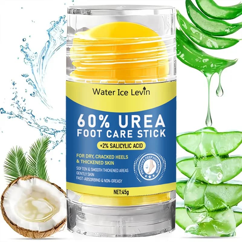 Stick for Feet with 60% of Urea and 2% of Salicylic Acid, Levigate Skin. Softness for Screpolated heels and thick skin. Quick absorption. Tea Tree Coconut. 45g.