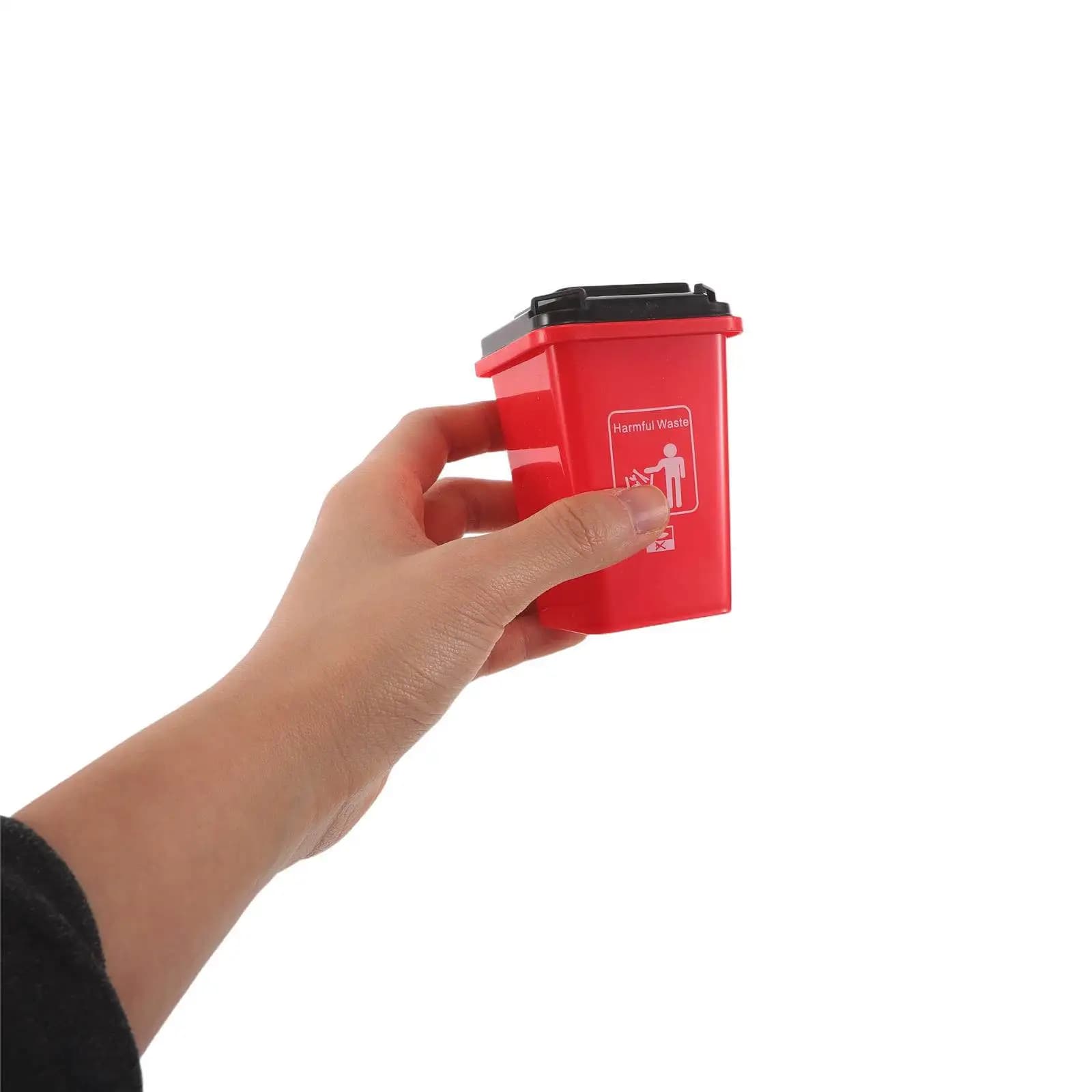 1Set English Waste Classification Card Game Educational Sorting Recycling Bins Mini Trash Can Set for Kids Preschool Classroom