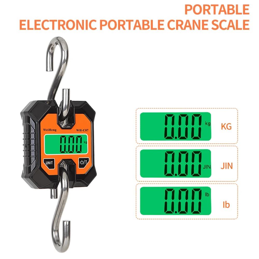 100/200Kg bilancia per gru digitale portatile misurazione precisa amo da pesca bilancia elettronica per bagagli Display digitale LCD