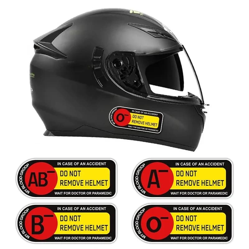 Adesivo per Moto con Gruppo Sanguigno, Impermeabile, in Vinile, per Serbatoio, Casco, Carenatura Anteriore, Decorazione Fai-da-Te