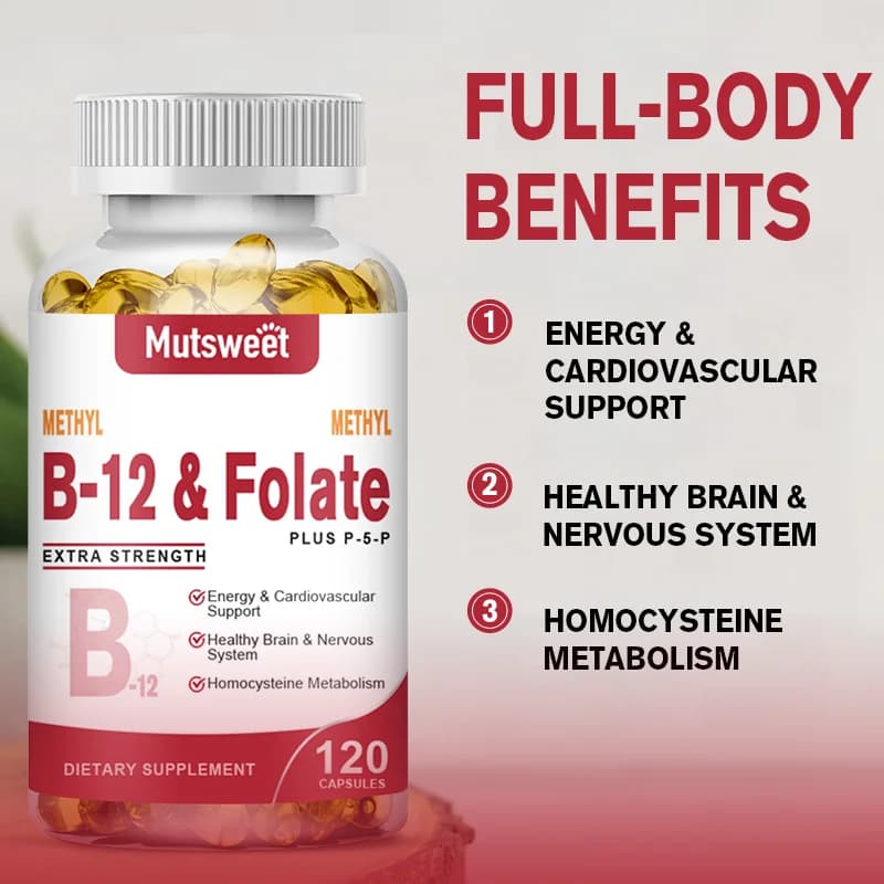 MUTSWEET Capsules vitamin B12 for brain, nervous system Intelligence Health Omocysteine Metabolism Energy supplement