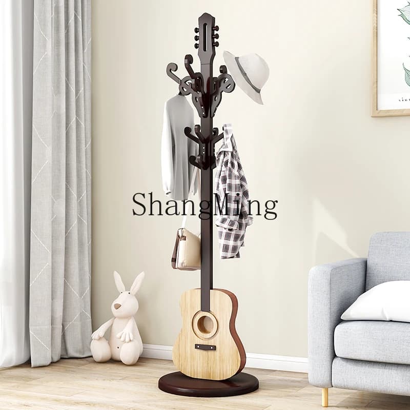 LXY Creative Clothes Hanger for Clothes and Hats Bedroom From Floor To Ceiling Solid Wood, Vertical Clothes Hanger for Home