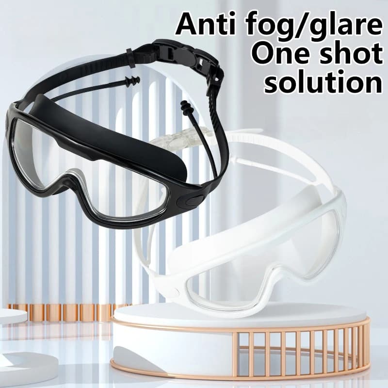 1oc Waterproof Swimming Goggles High-definition Anti-fog Adult Men And Women Swimming Goggles Flat Big Frame Swimming Glasses