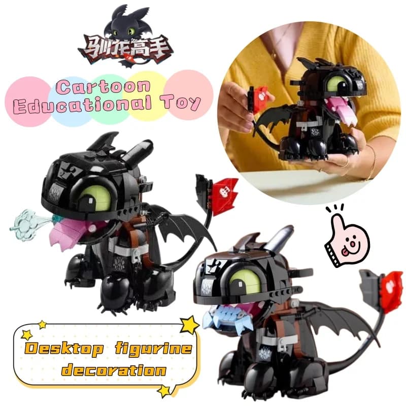Nuovo Giocattolo Educativo 'Come Insegnare a Smettere di Fumare al tuo Drago' - Toothless, Personaggio Creativo per Ragazzi e Ragazze, Ornamento da Scrivania