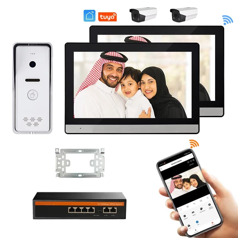Prezzo del produttore 7 pollici Tuya Wifi Videocitofono campanello Videocitofono citofono visivo antipioggia Sblocco remoto Videocitofono