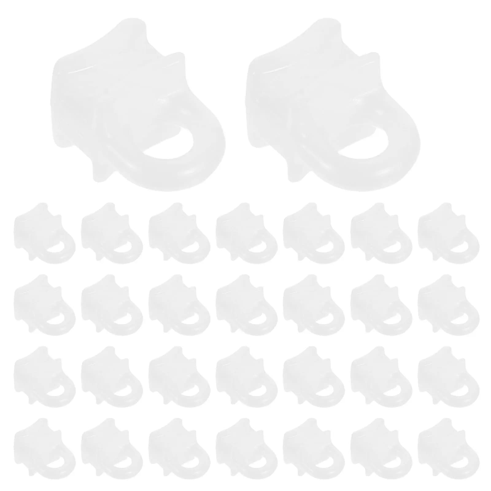 200Pcs Curtain Track Hooks White Plastic Sliding Rail Gliders Replacement for Drapery Blackout Curtain Track Accessories Smooth