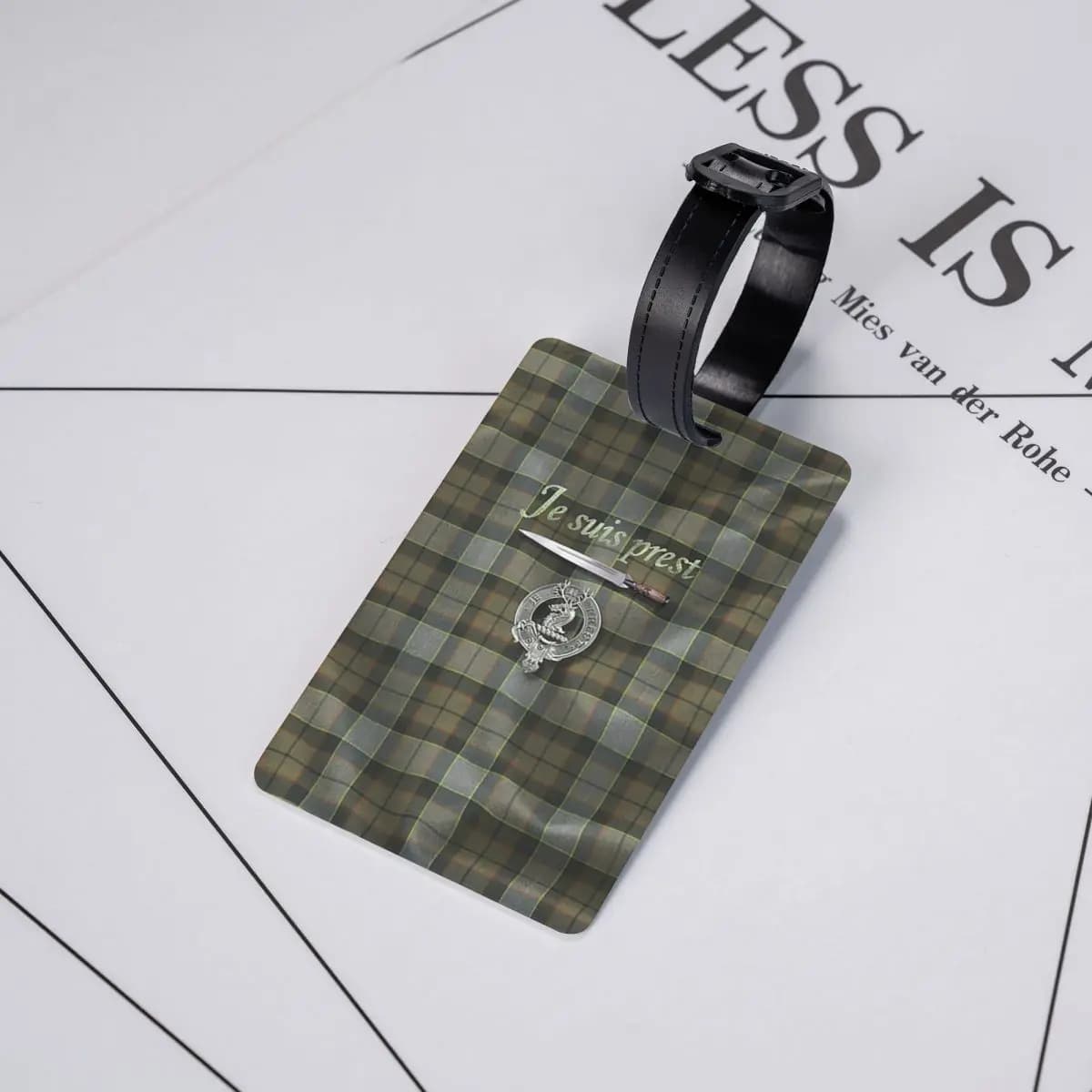 Etichette per Bagagli Je Suis Prest Tartan Outlander TV, Accessori per Valigie, Etichetta da Viaggio, Porta Nome e Indirizzo