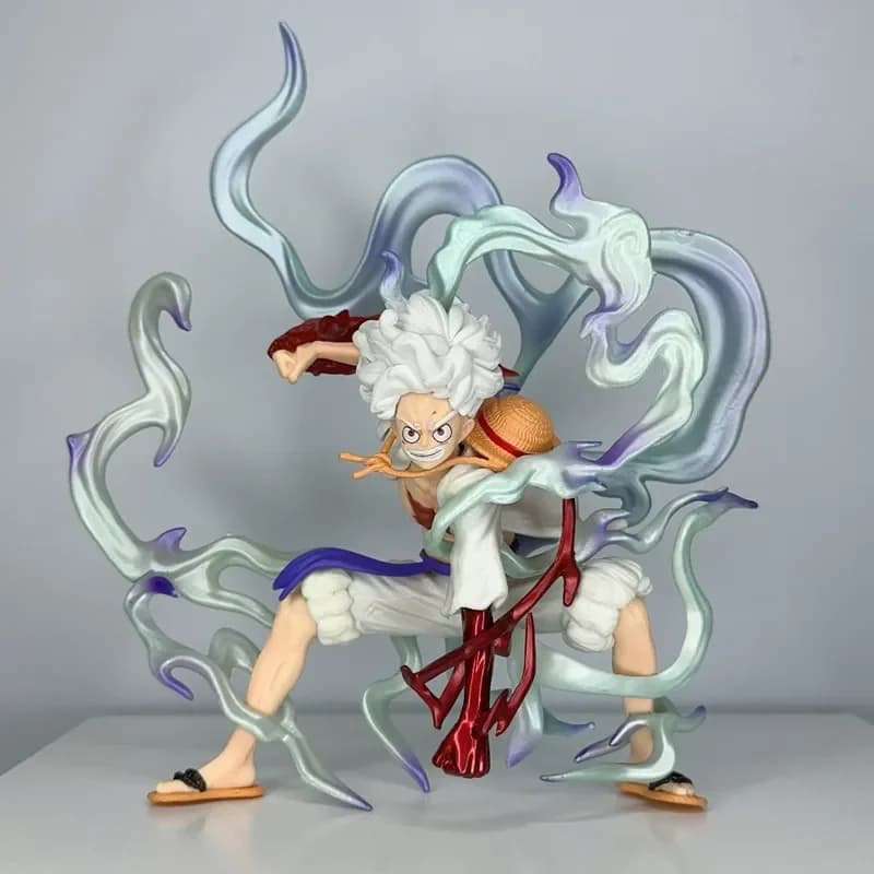 One Piece Nika Rufy Five Gear Flame Action Figure - Anime Modello da collezione Toy Battle Stance Accessori per collezionisti