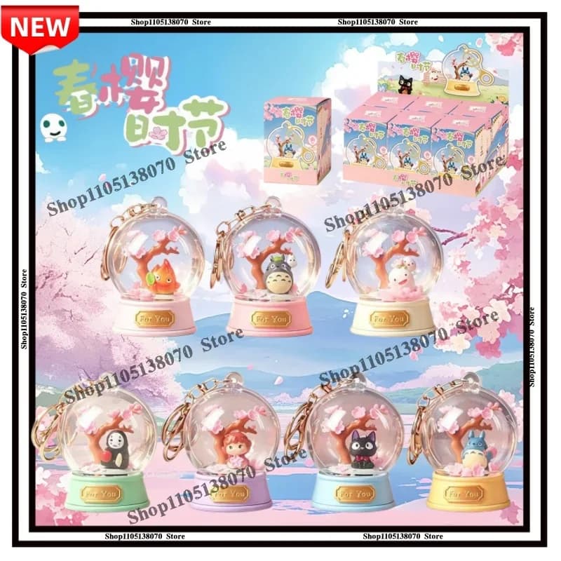 2026 New Hayao Miyazak Spring Cherry Blossom Blind Box Crystal Ball Anime Classic Figure Doll Collectibles Souvenirs Toy Wholesa