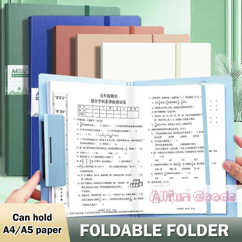 [TG835]Foldable Folders A4 To A5 Folder A4 Folding Board Student Test Paper Storage Folder Organize Folder File Contract Folder