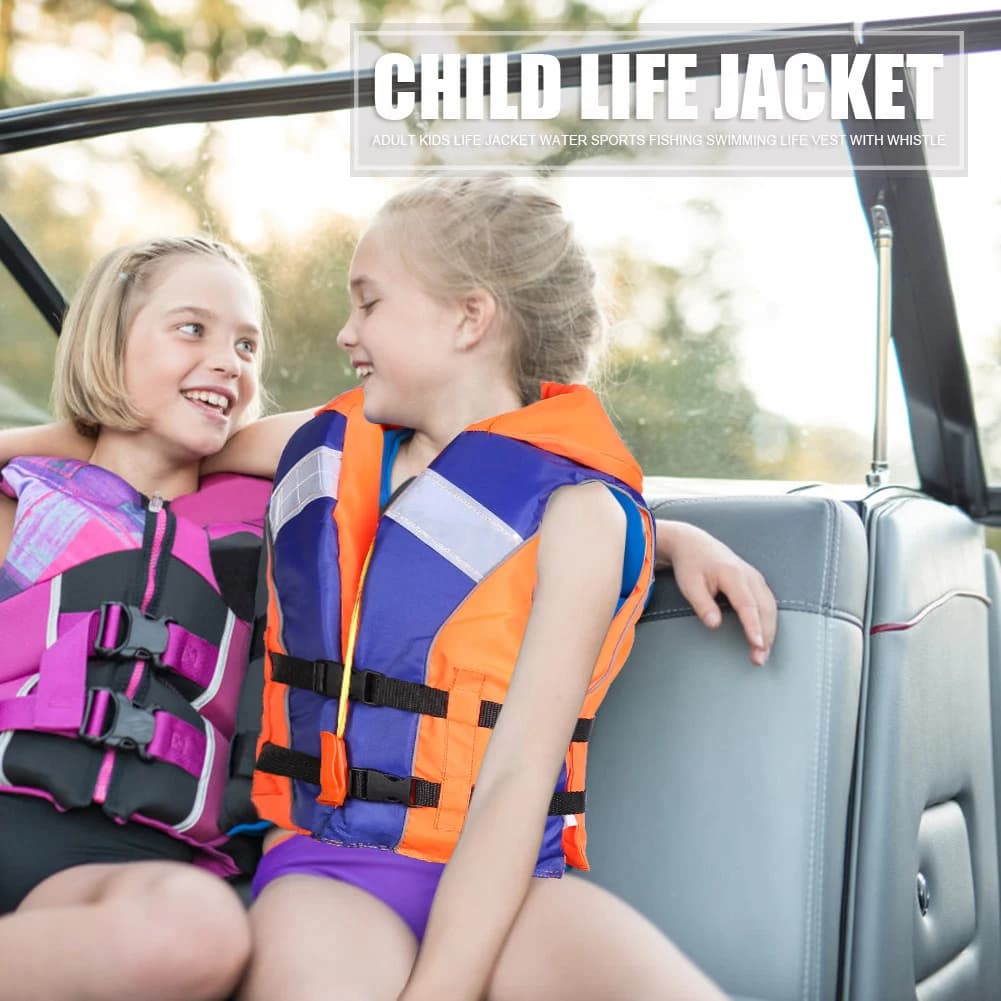 Water Sports Life Vest Jacket with Whistle for Fishing Swimming Boating Drifting