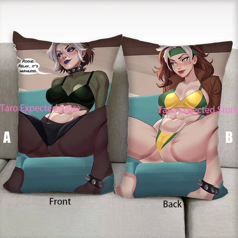 Dakimakura Anime Federa Rogue X-Men Evolution Nsfw Mezza Corpo Cartoon Federa Doppio Lato Stampa Regali
