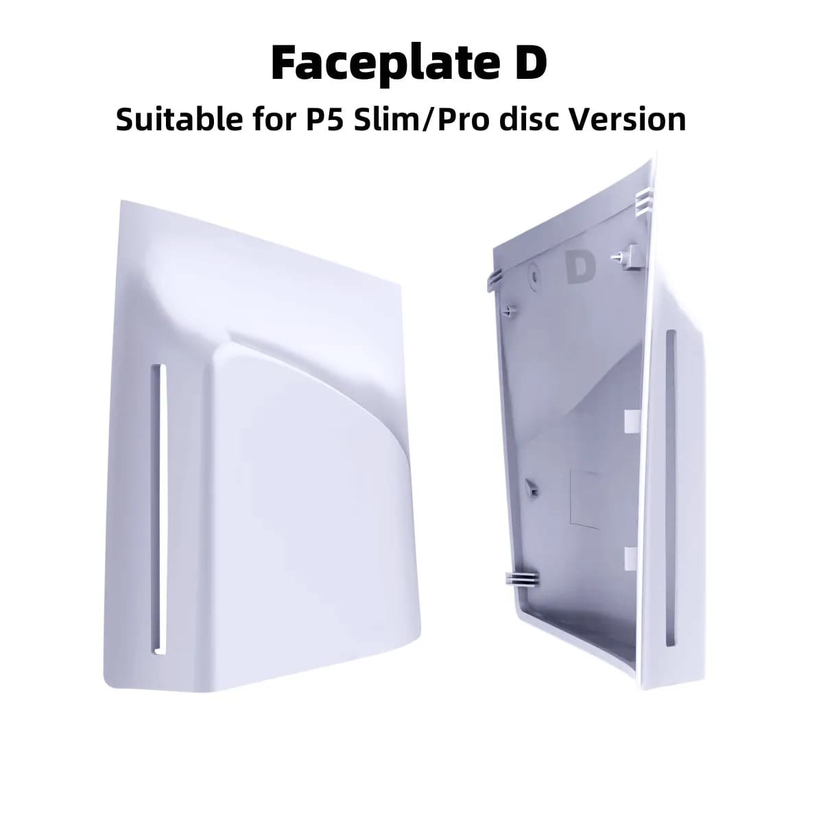 Piastra frontale di ricambio per parte E digitale bianca per PS5 Pro PS5 Custodia sottile Guscio laterale antipolvere per accessori console PS5 Slim/Pro