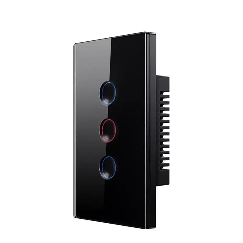 Interruttore intelligente Tuya Wifi a 3 pulsanti, 110-240 V, con ripetitore di segnale Zigbee3.0, design concavo 2.5D, compatibile con Alexa e Google Home-AT3