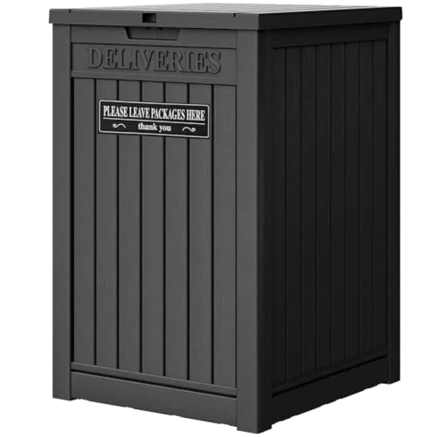 48 Gallon Resin Exterior Box with Safe Closure for External Use, Grigia