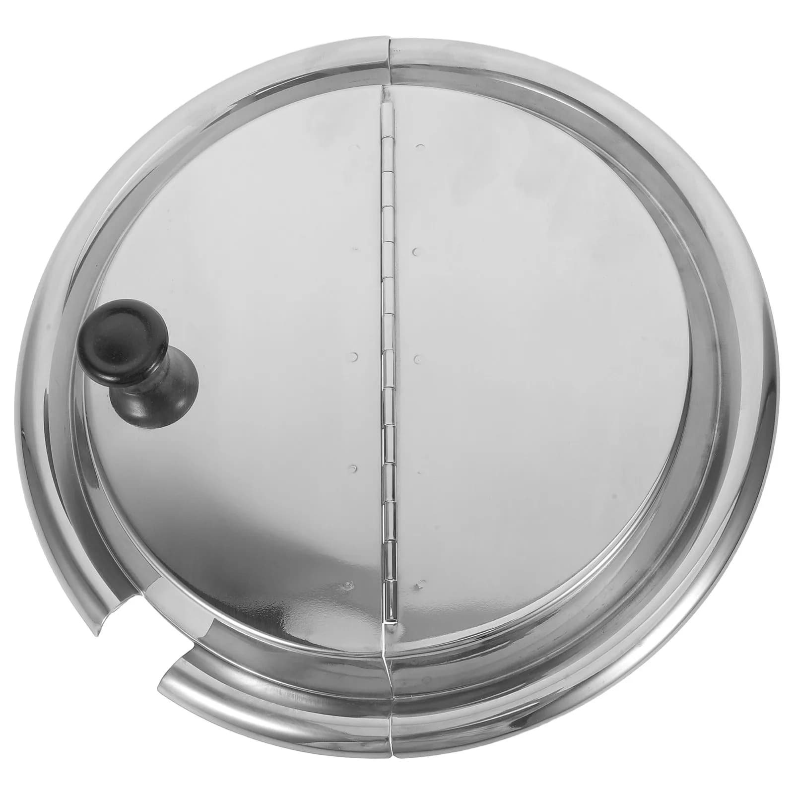 Stainless Steel Dome Shaped Wok Lid 25Cm Thickened Heat Resistant Cover for Frying Steaming Cooking Pan Universal Lid