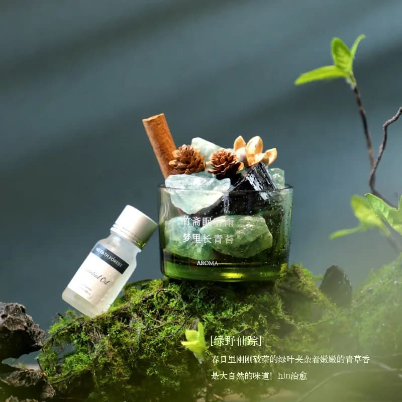 Crystal diffuser stone fireless aromatherapy ornament household long-lasting essential oil solid advanced aromatherapy gift box