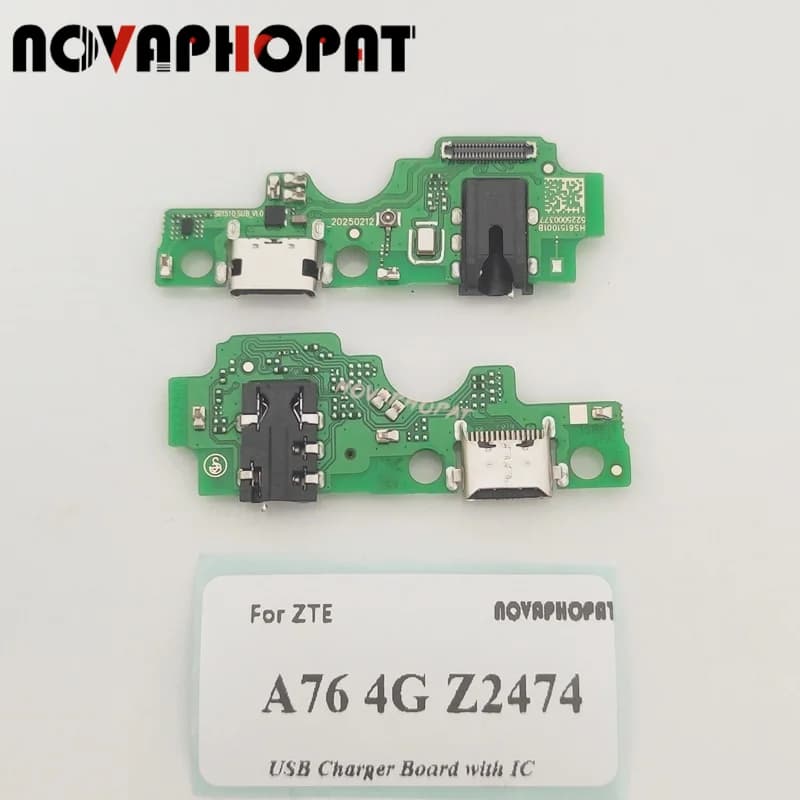 Per ZTE Blade A76 4G Z2474: Cavo Flex USB per Porta di Ricarica, Jack Audio Cuffie e Microfono, Scheda di Ricarica Rapida