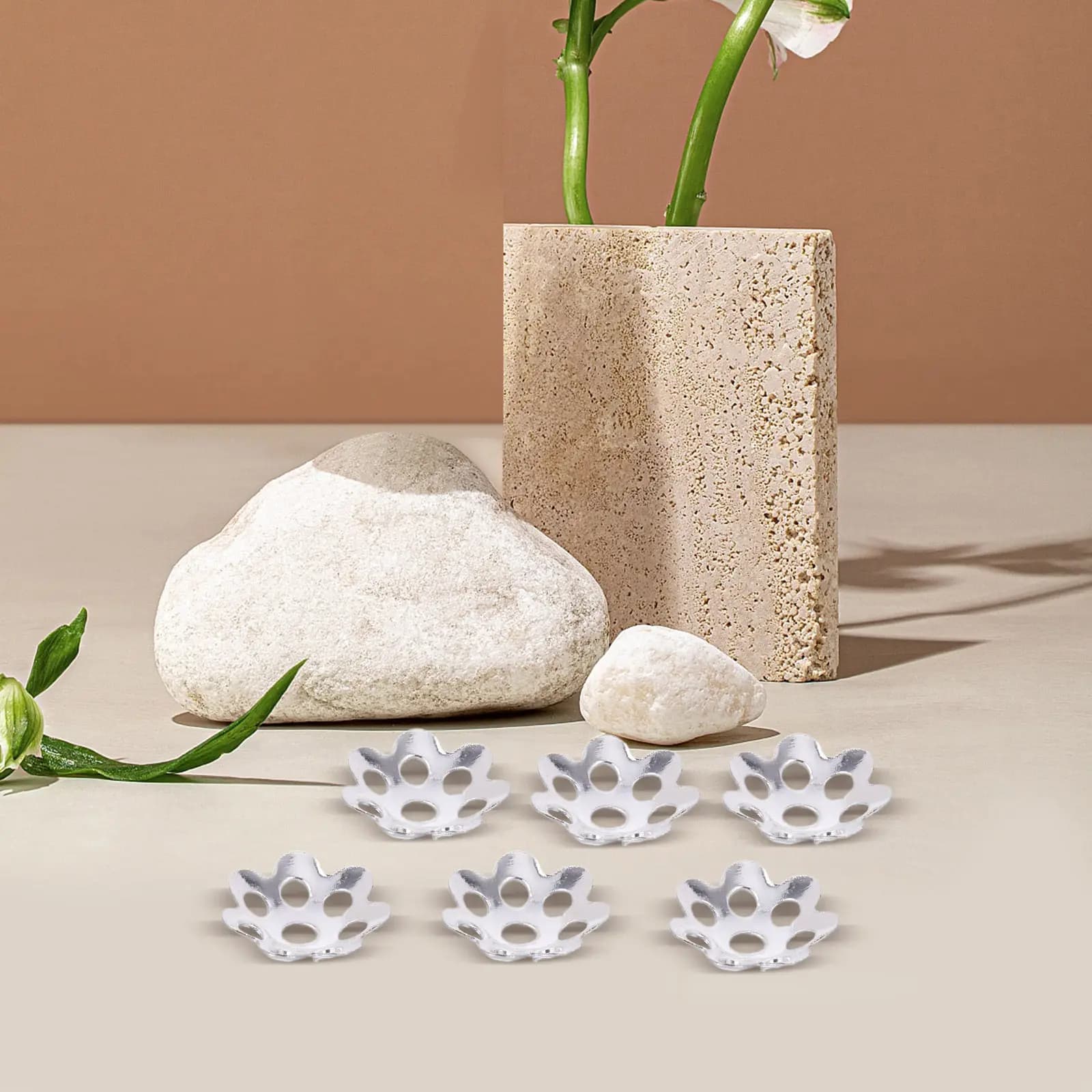 1000 Pezzi Copri Perline con Motivo Floreale, Terminali Distanziatori in Ferro, Forniture Fai da Te per Creazione Gioielli, Accessori Artigianali per Bracciali e Collane
