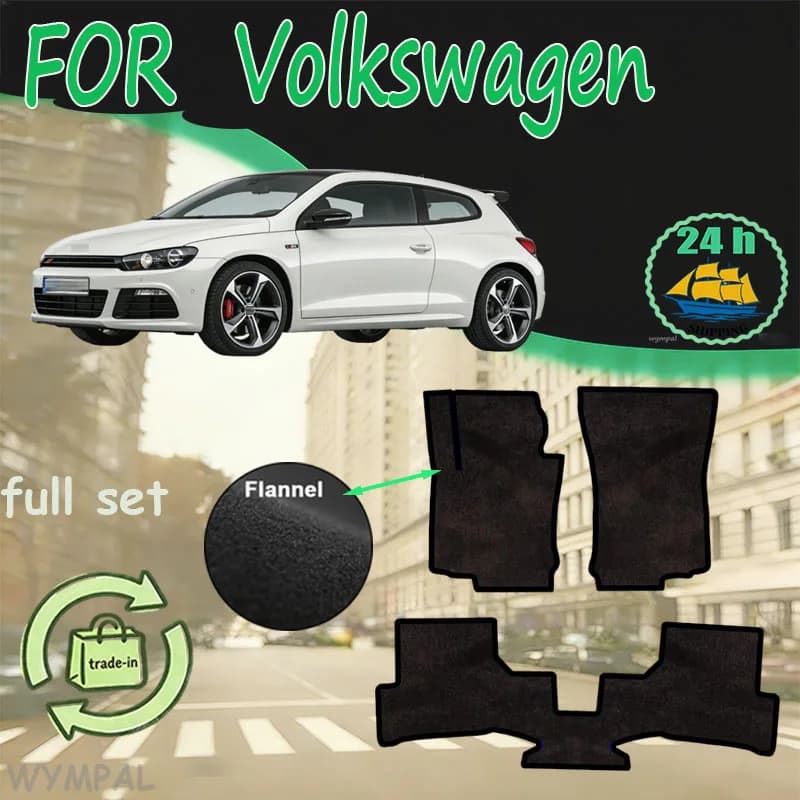 Tappetini in flanella per auto Volkswagen Scirocco R GTS MK3 2009~2017, tappeti, pannelli, coperture per tappeti, adesivi per tappetini, accessori