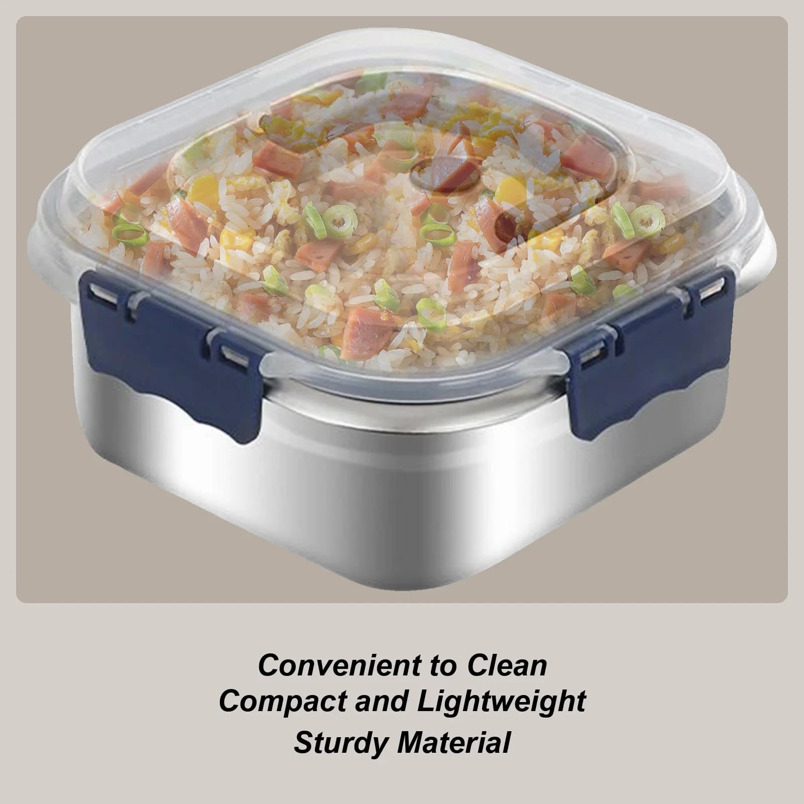 Stainless Steel Lunch Box Stainless Steel Fruit Container Camping Lunch Box Airtight Containers for daily outdoor travel Picnic