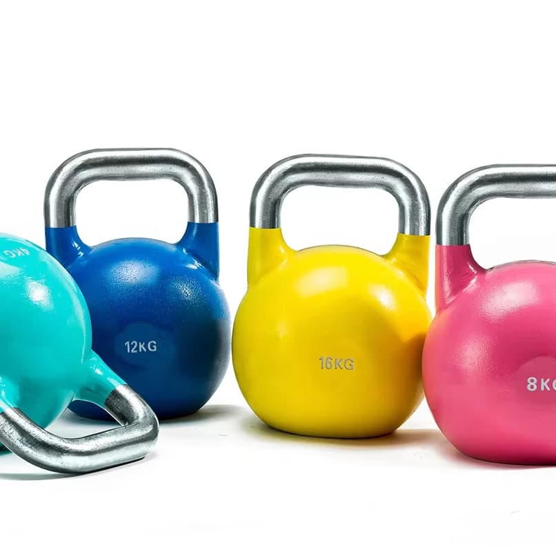 Kettlebell Classici in Ghisa con Codice Colore 4-32kg per Fitness e Sollevamento Pesi