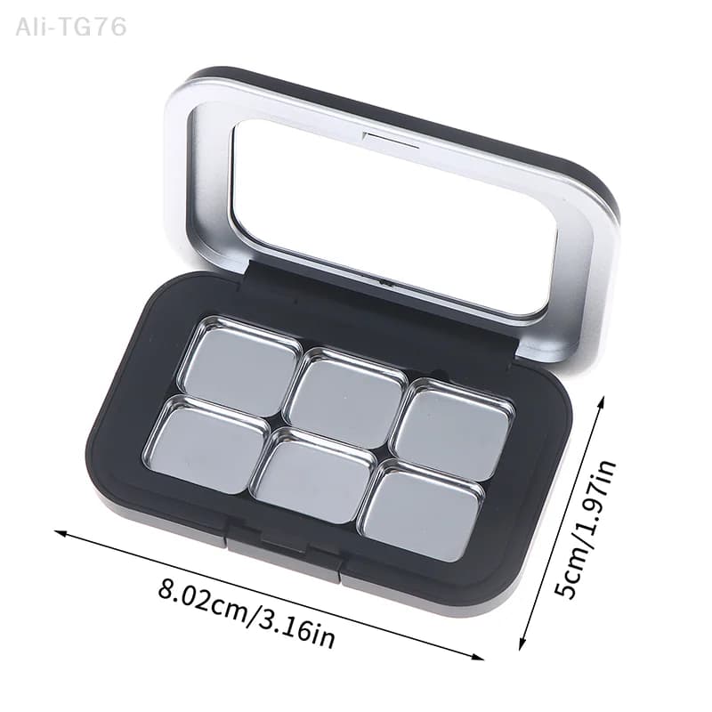DIY Glitter Makeup Box Empty Magnetic Cosmetics Palette With Mirror 1/2/3/4/6/8 Grids Iron Plate Eyeshadow Blusher Lipstick