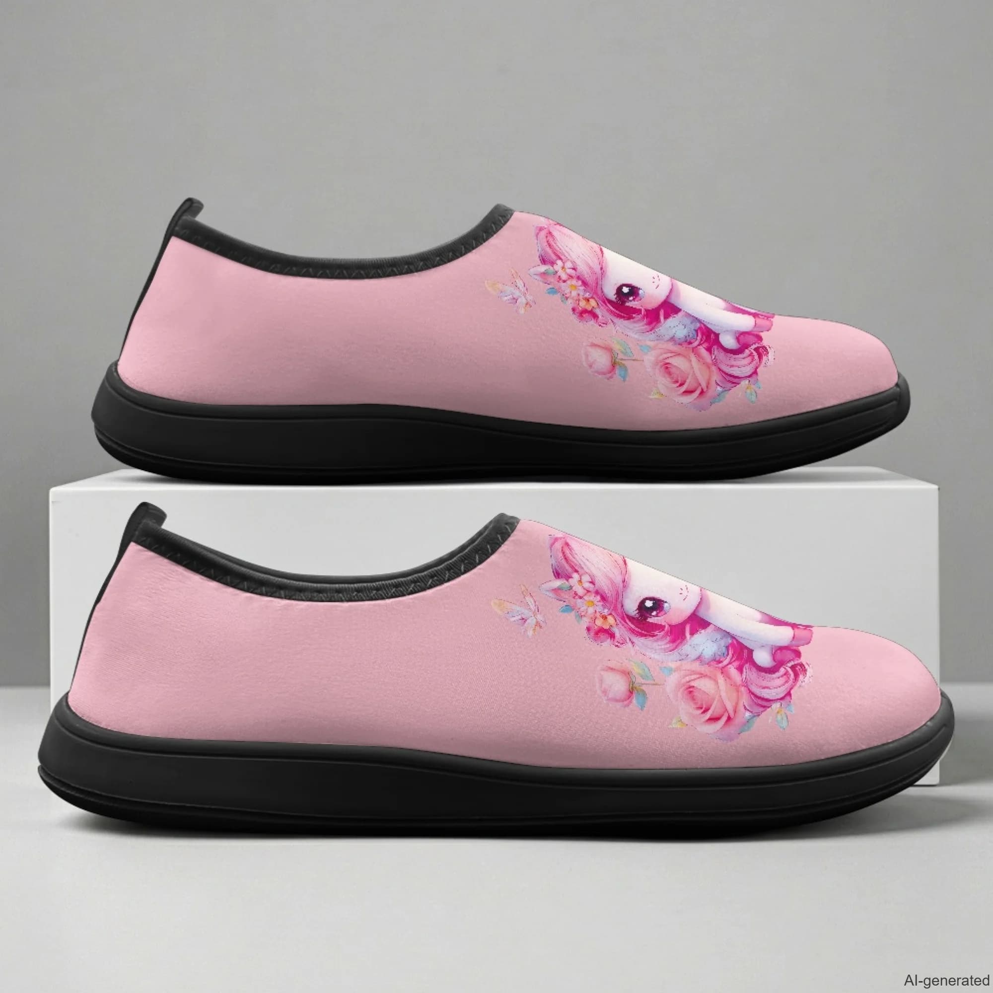 XIXIRIMIDO Slip-on Wide-toed Shoes Horse Print Zapatos De Mujer Men's Sneakers and Casual Shoes Slippers Nurse Shoes 36-46