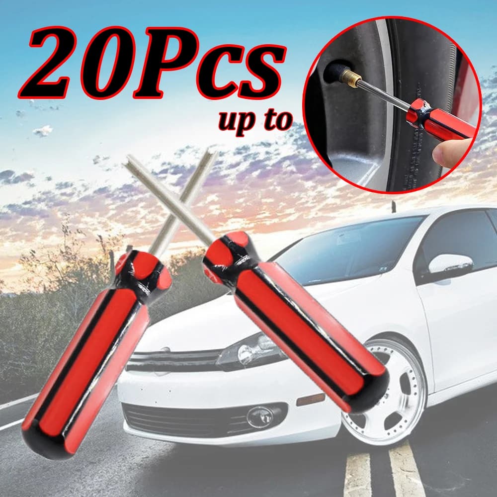 1-20 pz Auto Pneumatico Valvola Nucleo di Rimozione Chiave Strumento Cacciavite Auto Bici Moto Ruota Nucleo Valvola Smontaggio Riparazione Strumento Mano