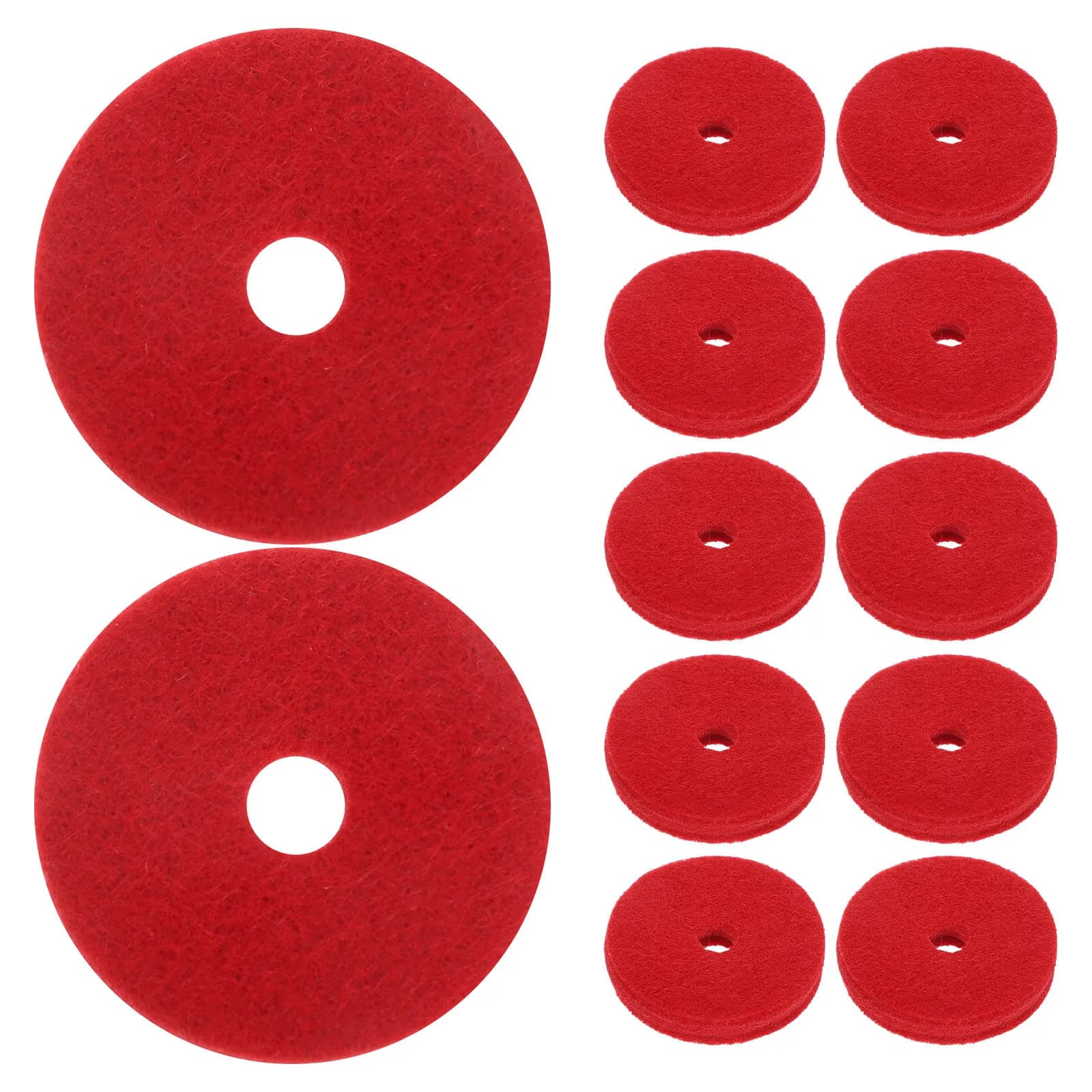 12 Pezzi Feltrini per Piatti 36x10mm a Doppio Strato Standard, Rondelle in Feltro per Batteria, Riduzione del Rumore, Accessori Sostitutivi per Smorzatori Piatti