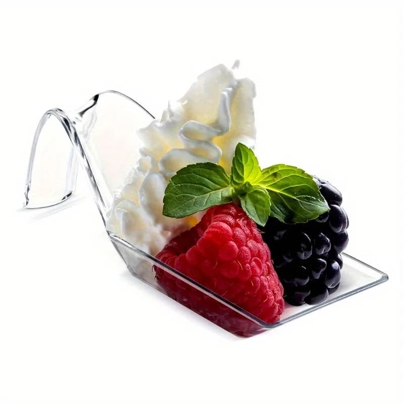 20pcs, Spoon Shaped Dessert Bowls, Ice Cream Bowls, Disposable Appetizer Containers, Creative Food Containers, Party Decor