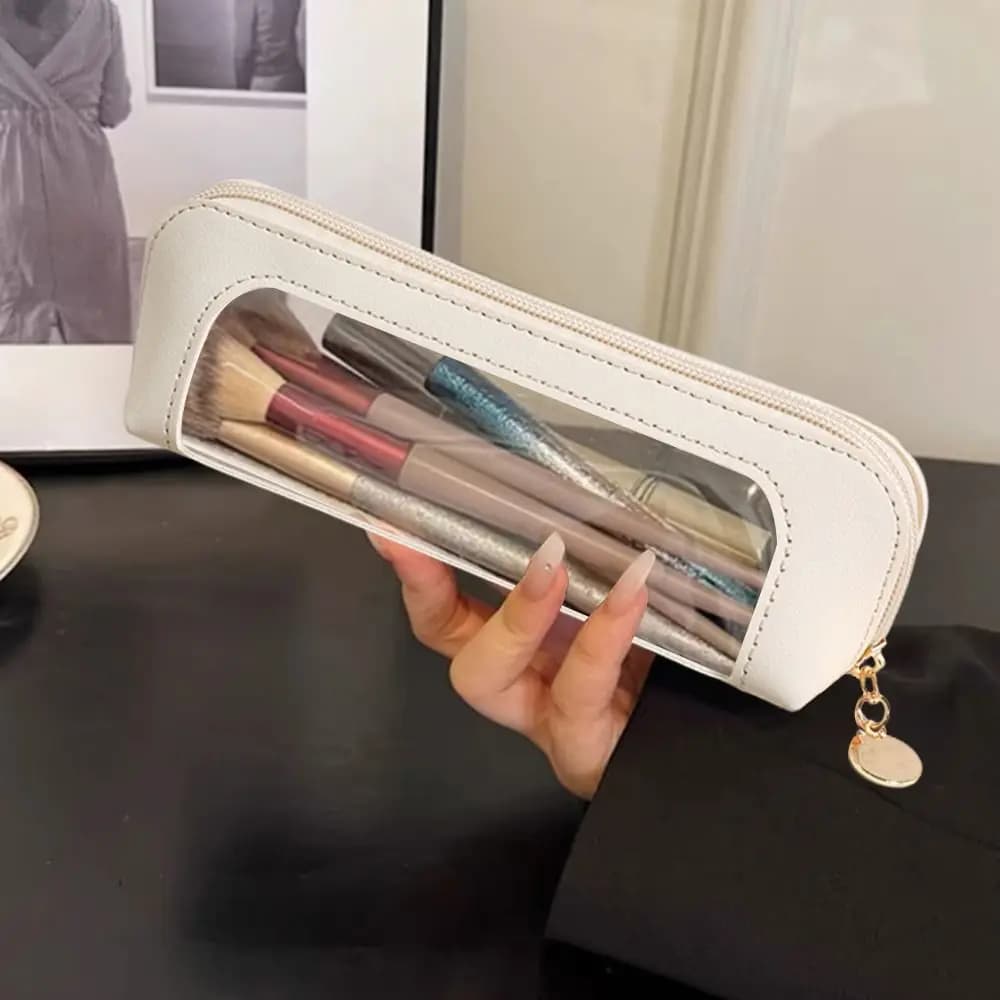 Cosmetic Bag Makeup Brush Bag Portable Travel Bag for Toiletry Organizer Portable PU Washing Bag Small Case for Beauty