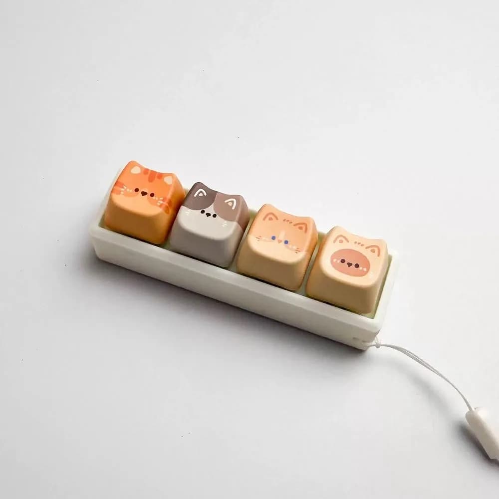 2/3/4/9 Keys Anti-stress Toy Pendant Mechanical Keyboard Stress Relief Clicker Pass The Time Keycap Calming Keychain Keys