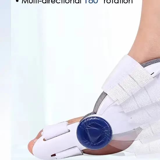 Correttore per alluce valgo girevole con tutore regolabile e cuscinetto in silicone per uso caldo/freddo, unisex