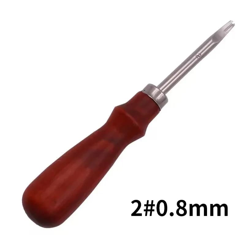 1 Pezzo Punzone da Cucito con Manico in Legno, Strumento per Raschiare e Forare, Punzone per Borse in Pelle, Strumento Artigianale per Riparazione Scarpe