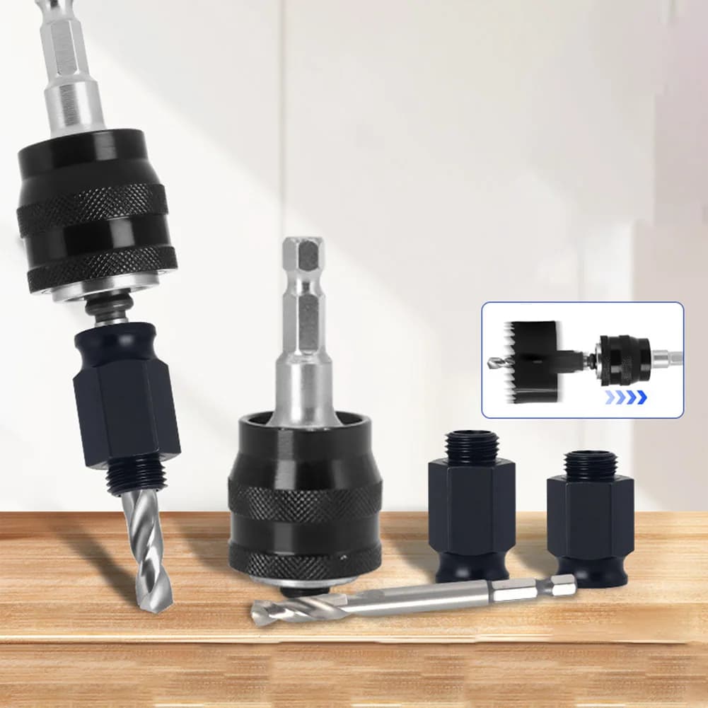 Apri foro per la lavorazione del legno Tubo spelafili rapido Asta di prolunga autobloccante Biella a sgancio rapido Utensili elettrici