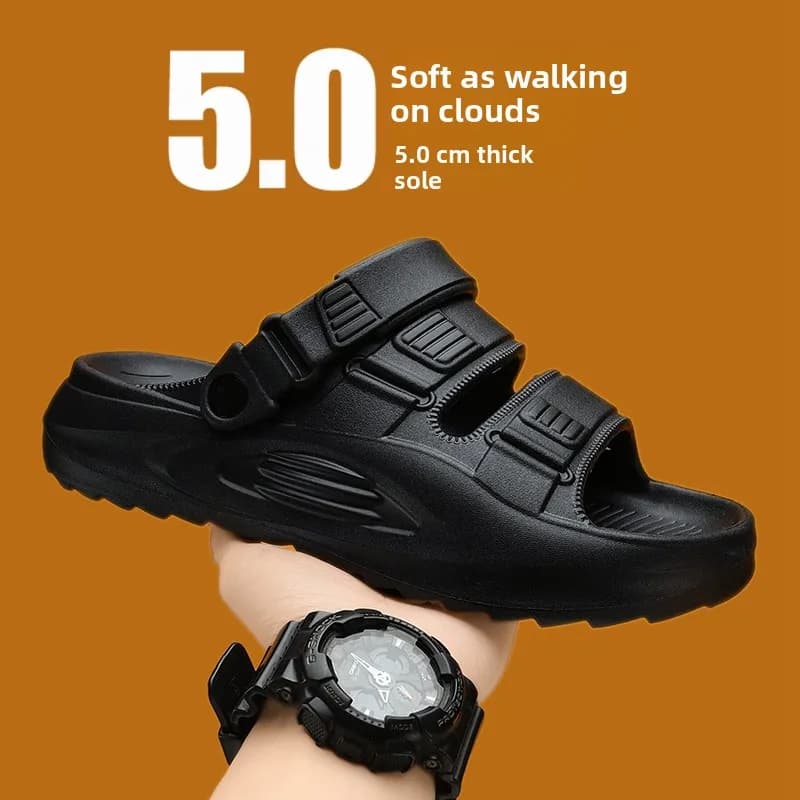 Sandali Sportivi Estivi da Uomo, Scarpe da Spiaggia e Guida, Taglie Grandi, Resistenti all'Usura, Antiscivolo, Indossabili in Due Modi, Ciabatte Casual con Suola Morbida