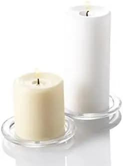 Set di 12 Portacandele Rotondi in Vetro per Lumini e Candele Votive, Vetro Colorato