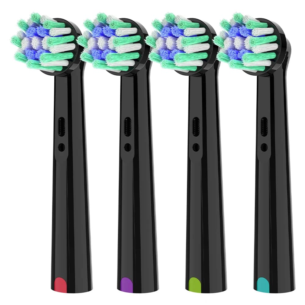 Replacement heads for Cross Action electric toothbrush compatible with Oral B Pro, X-shaped head and OralB angle
