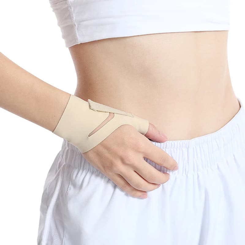 1Pc Protezione della manica di compressione per donna Uomo Tutore per pollice Stabilizzatore per polso Sollievo dal dolore Supporto per pollice morbido per mano destra o sinistra