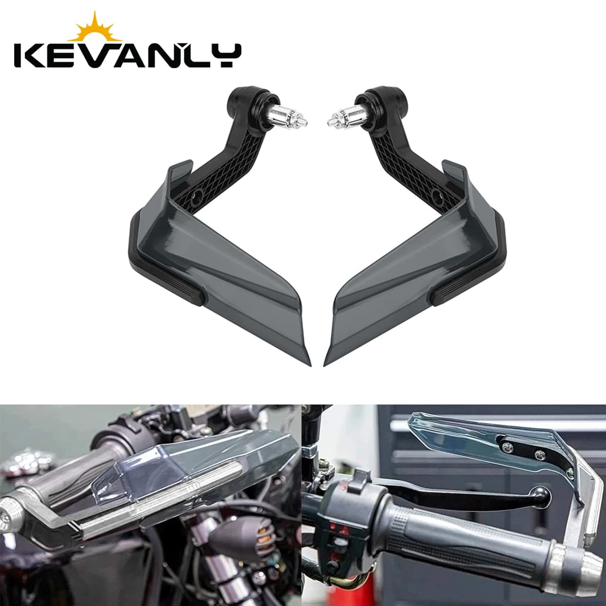 1Pair Motorcycle Hand Guards Wind Shield Protective Cover Handlebar Protection Aluminum Alloy ABS Handguard Accessories