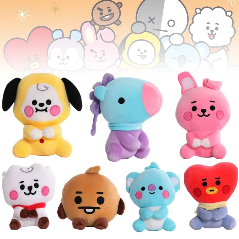 Peluche di Tendenza Kawaii Mini Portachiavi Anime Ciondolo Ornamento per Bambini 12-24cm, Animali di Peluche Morbidi, Regalo, Disponibile