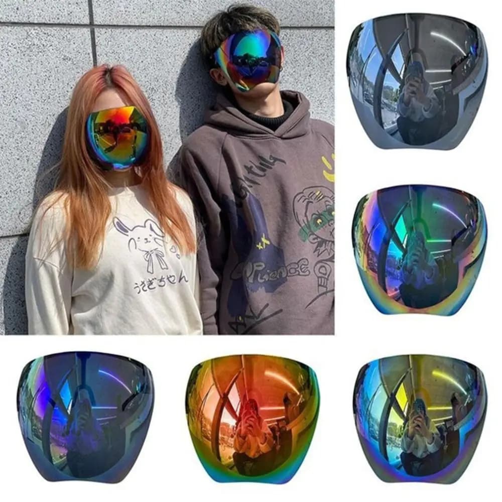 2023 Transparent Face Cover Full Face Mask Protective Faceshield Sun Glasses Cycling Sunglasses