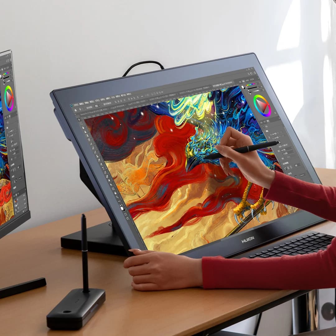 Huion Tavoletta Grafica Digitale Professionale di Grandi Dimensioni 27 Pollici con Schermo 4K per Disegno e Design Kamvas Pro 27AR