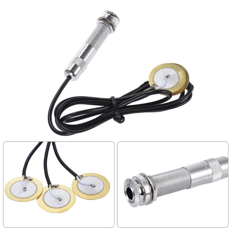 Strumento a corde originale con 3 trasduttori, pickup per chitarra con 3 teste, ukulele per chitarra piezoelettrica