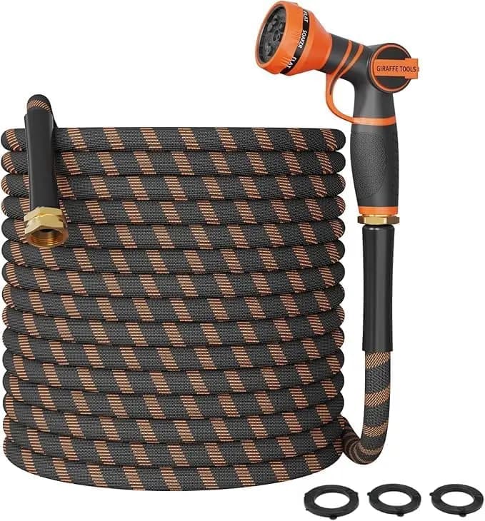 30 Meters Unexpandable Garden Pipe with 9 Spray Ugelli, Light Flexible Pipe Resistant to 600 PSI